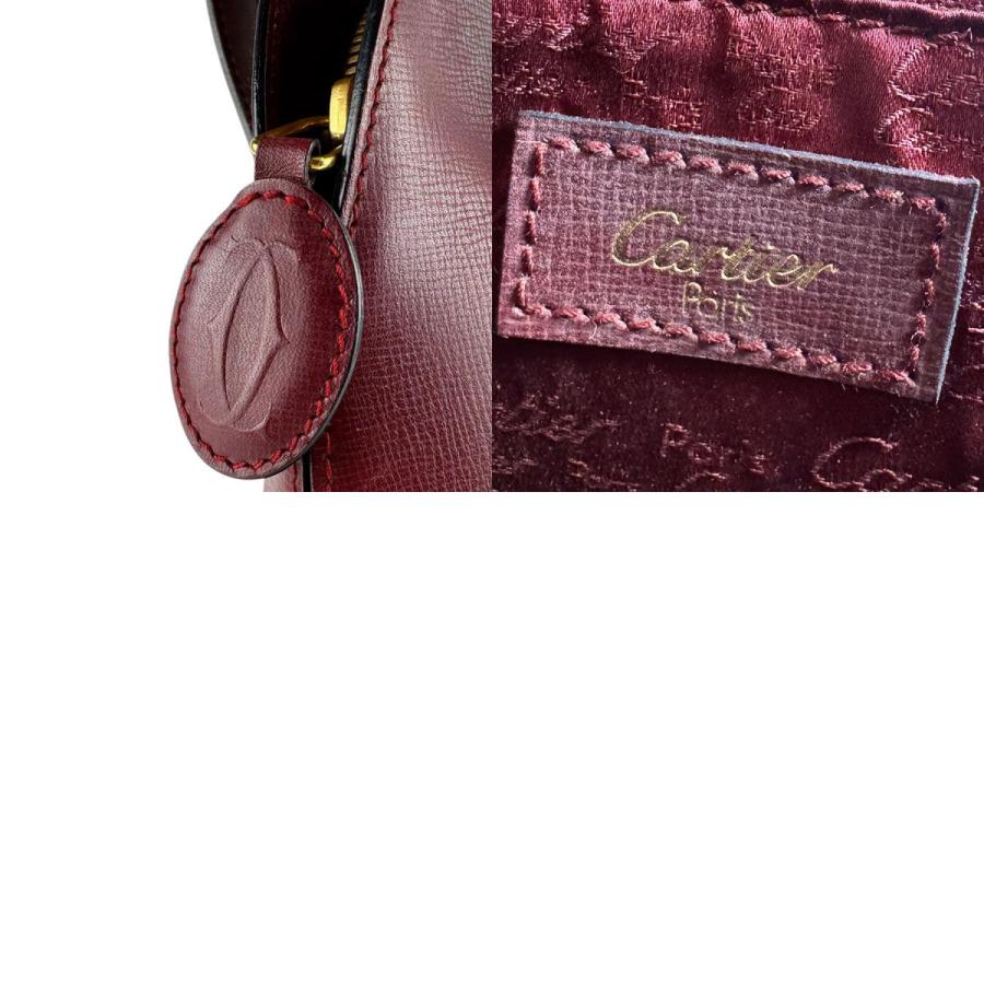 Cartier（カルティエ） ハンドバッグ レザー バーガンディ : ブランド