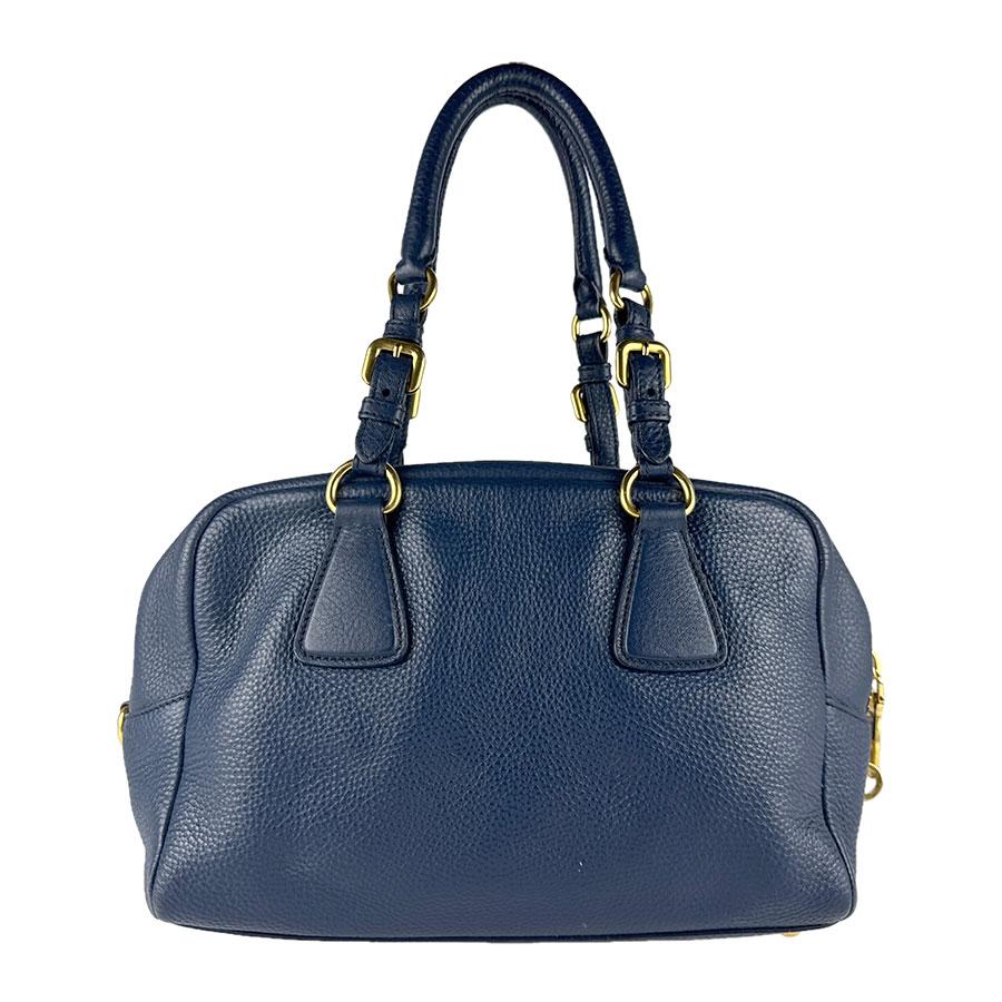 PRADA ネイビー レザー ハンドバッグ PRADA（プラダ） ハンドバッグ レザー ネイビー : ブランドバリュー