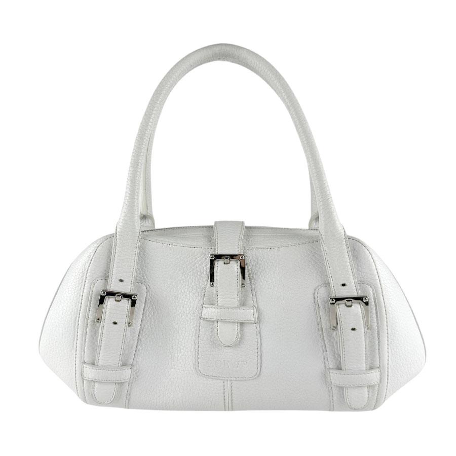 LOEWE ホワイトレザーハンドバッグ LOEWE（ロエベ） ハンドバッグ レザー ホワイト : ブランドバリュー