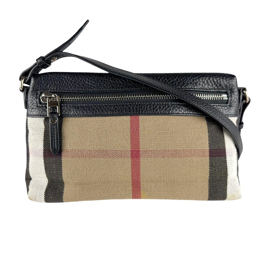BURBERRY（バーバリー） ショルダーバッグ キャンバス/レザー ブラック
