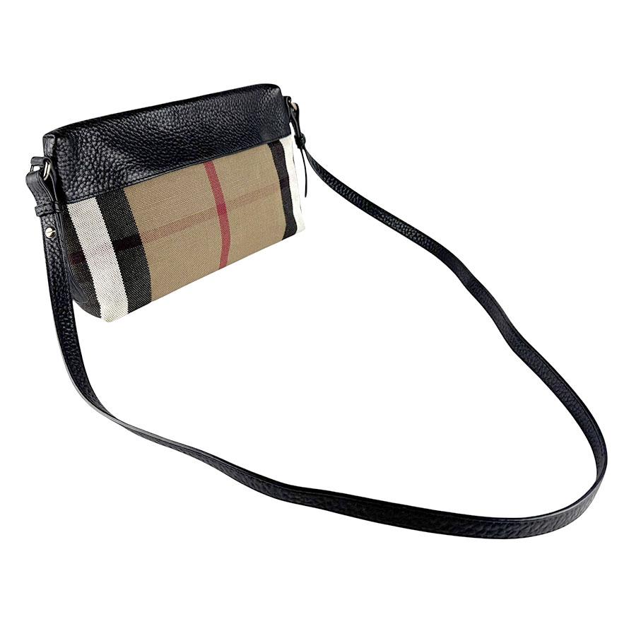 BURBERRY（バーバリー） ショルダーバッグ キャンバス/レザー ブラック
