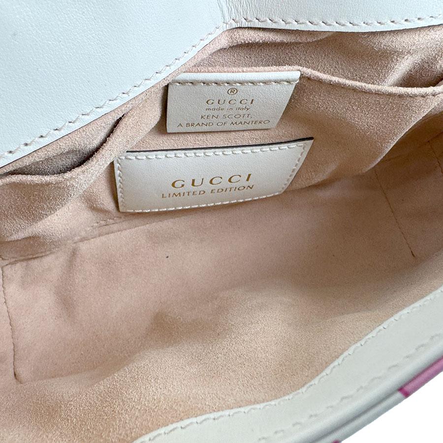 GUCCI（グッチ） ショルダーバッグ レザー ホワイト×マルチカラー