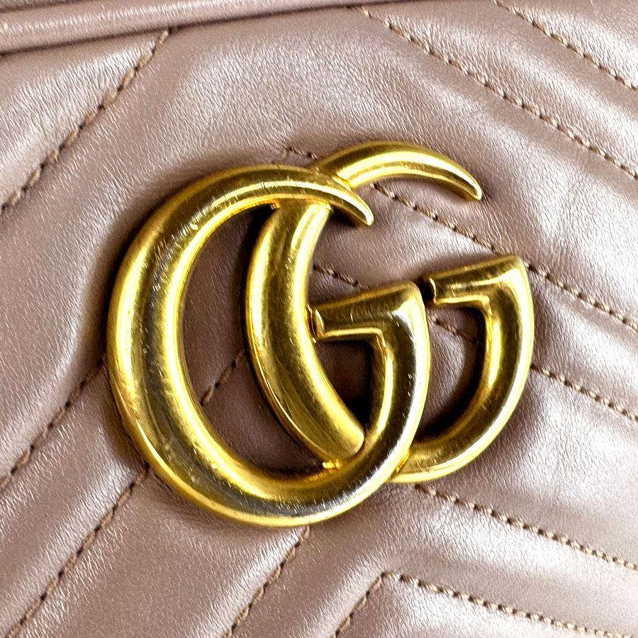 GUCCI（グッチ） ショルダーバッグ レザー ピンクベージュ : ブランド