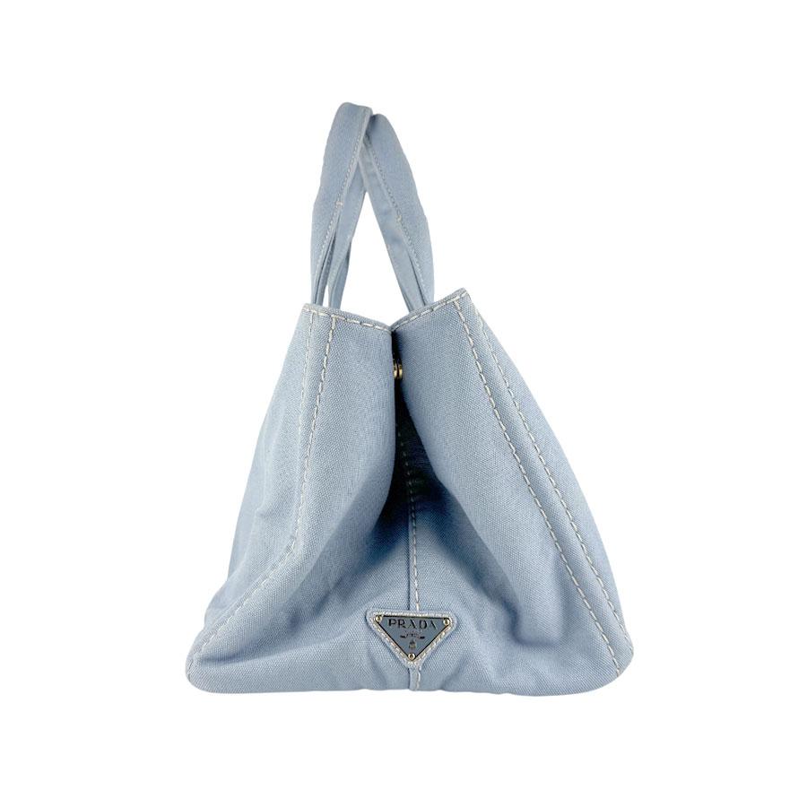 201 PRADA プラダ カナパ ハンドバッグ ブルー PRADA（プラダ） ハンドバッグ カナパ キャンバス ライトブルー