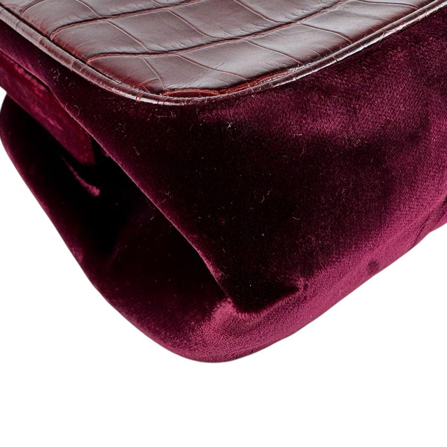 プラダ PRADA ショルダーバッグ 型押しレザー/ベルベット ボルドー_7