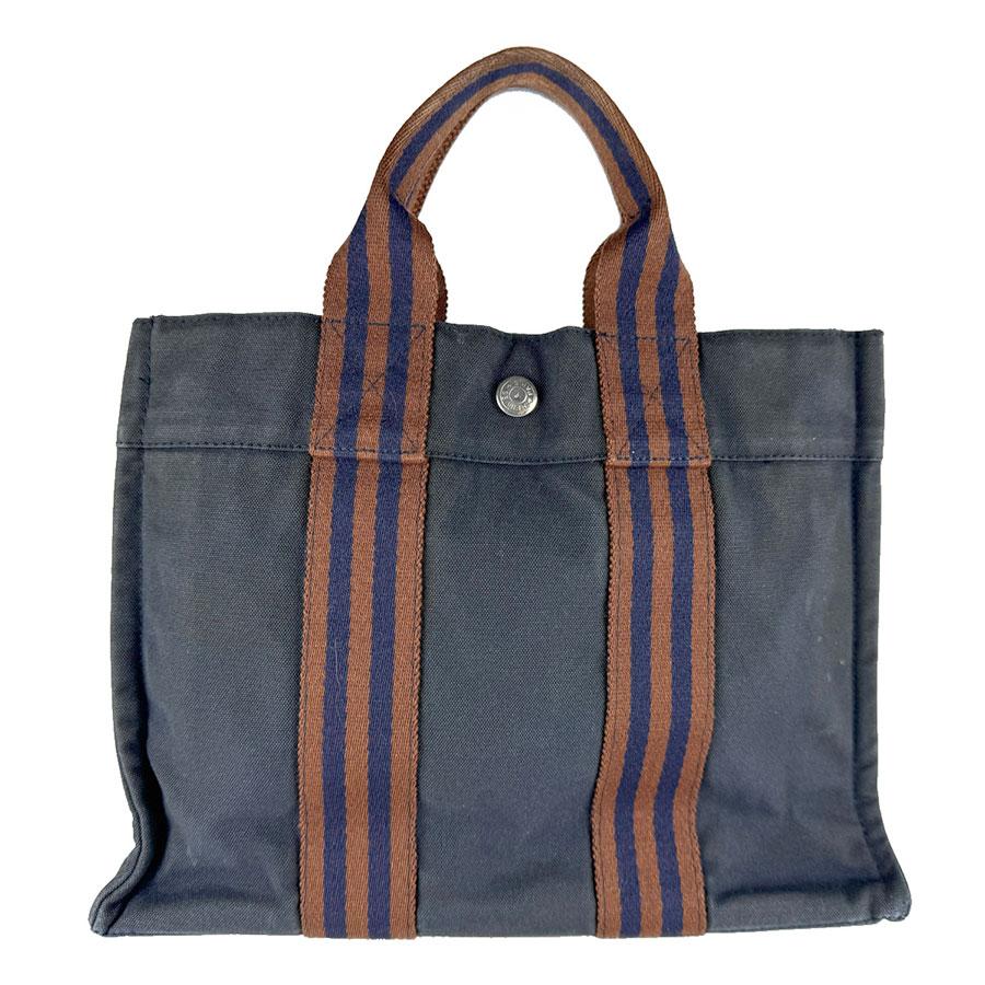 HERMES（エルメス） ハンドバッグ フールトゥPM キャンバス ネイビー