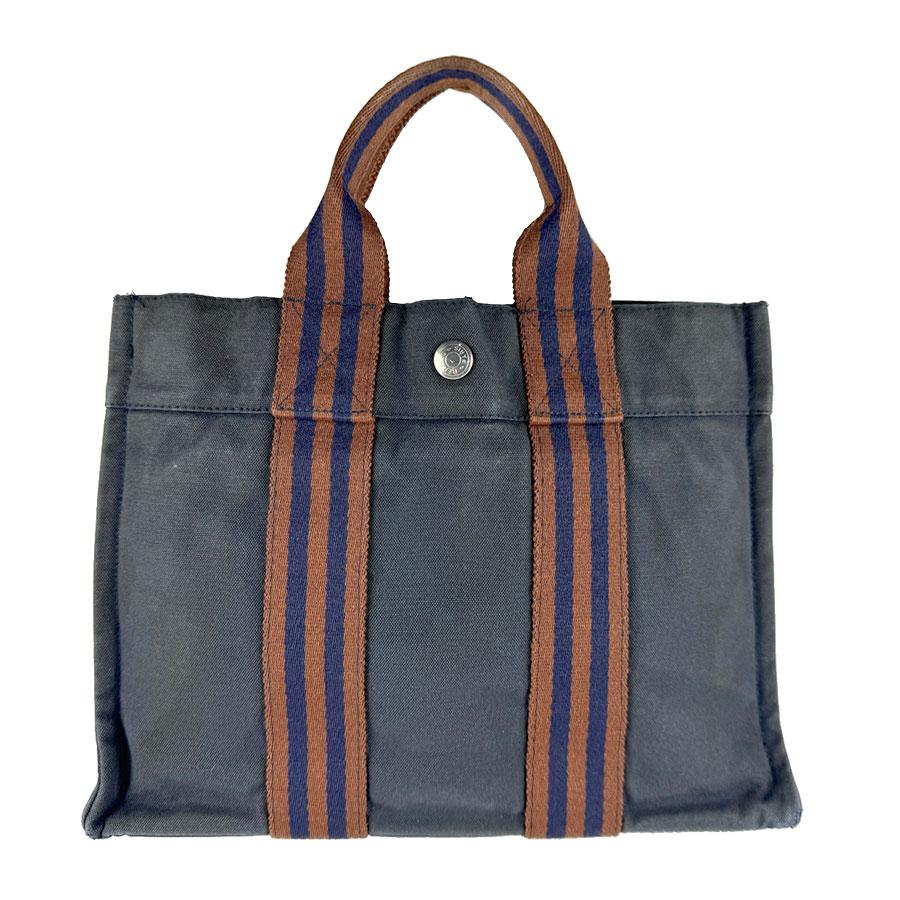 HERMES（エルメス） ハンドバッグ フールトゥPM キャンバス ネイビー