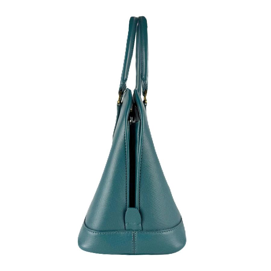 プラダ PRADA ハンドバッグ ショルダーバッグ レザー ダークブルーグリーン