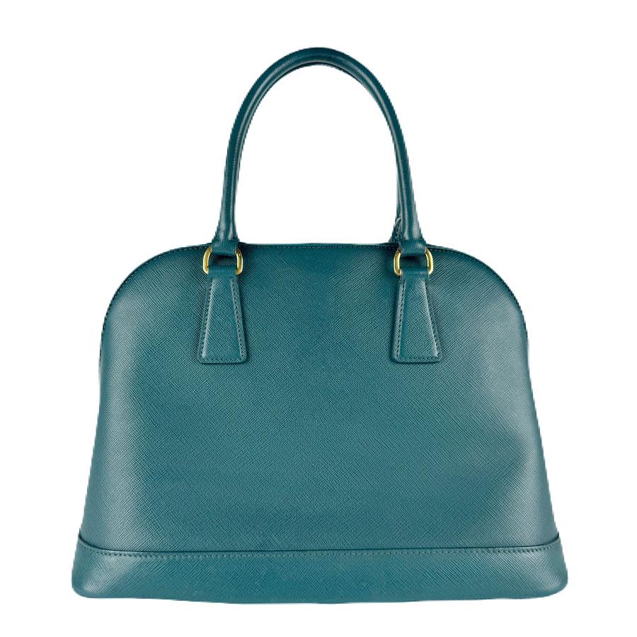 プラダ PRADA ハンドバッグ ショルダーバッグ レザー ダークブルーグリーン