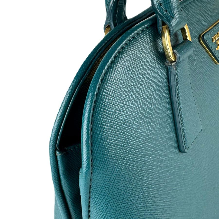 プラダ PRADA ハンドバッグ ショルダーバッグ レザー ダークブルーグリーン