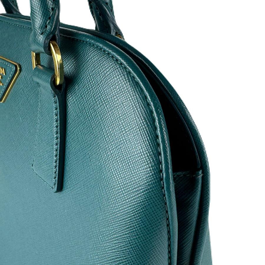 プラダ PRADA ハンドバッグ ショルダーバッグ レザー ダークブルーグリーン