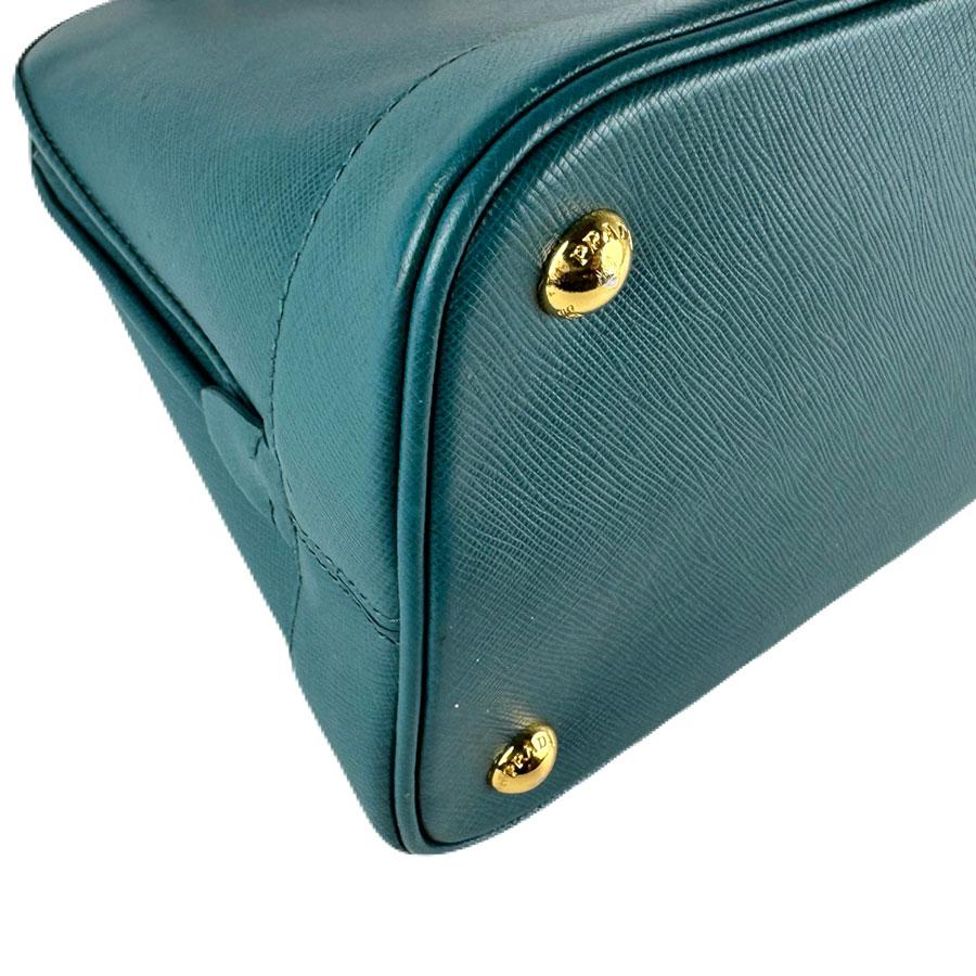 プラダ PRADA ハンドバッグ ショルダーバッグ レザー ダークブルーグリーン