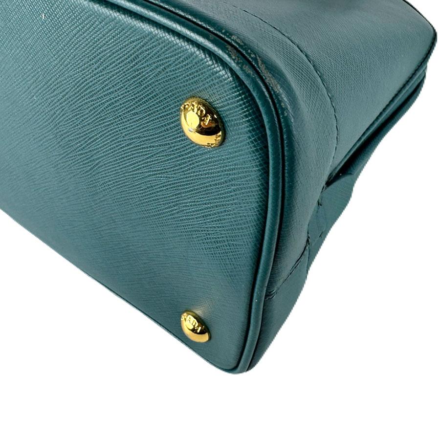 プラダ PRADA ハンドバッグ ショルダーバッグ レザー ダークブルーグリーン