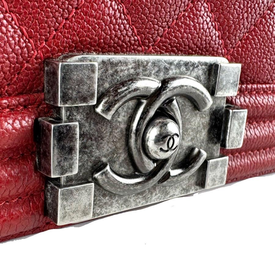 シャネル CHANEL ショルダーバッグ ボーイシャネル キャビアスキンレザー レッド_10