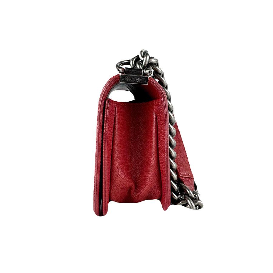 シャネル CHANEL ショルダーバッグ ボーイシャネル キャビアスキンレザー レッド_1
