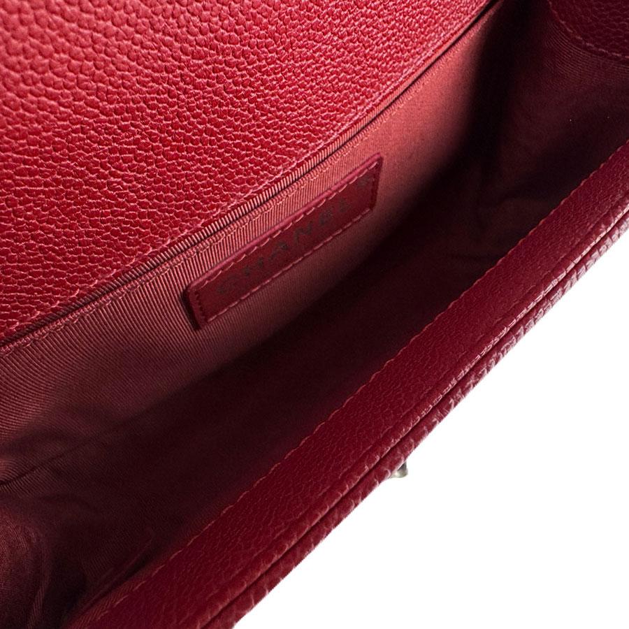 シャネル CHANEL ショルダーバッグ ボーイシャネル キャビアスキンレザー レッド_4