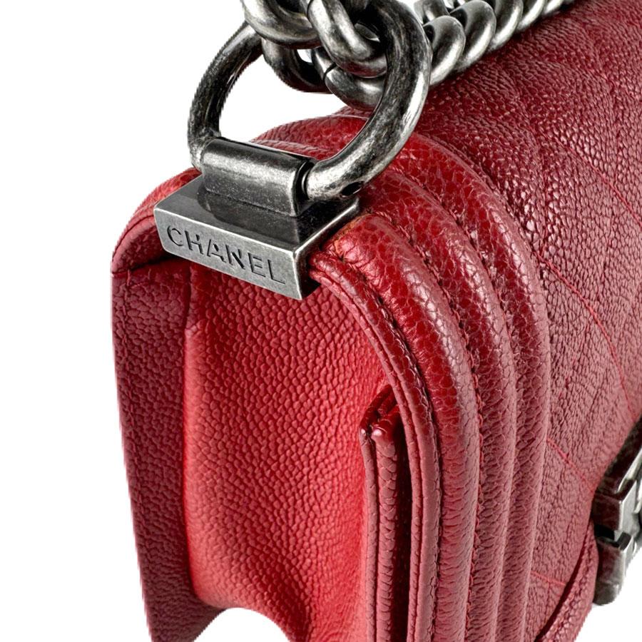 シャネル CHANEL ショルダーバッグ ボーイシャネル キャビアスキンレザー レッド_5