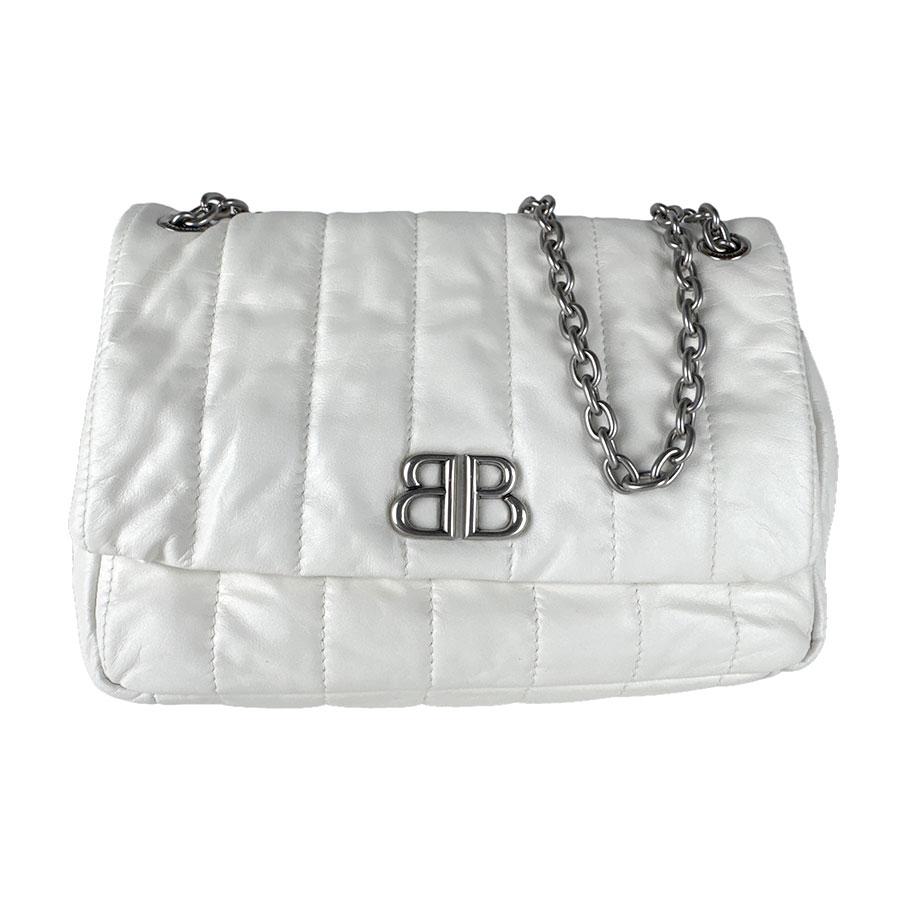 BALENCIAGA（バレンシアガ） ショルダーバッグ モナコ レザー ホワイト