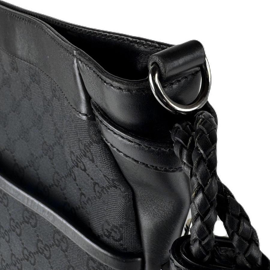 GUCCI（グッチ） ショルダーバッグ GGキャンバス/レザー ブラック