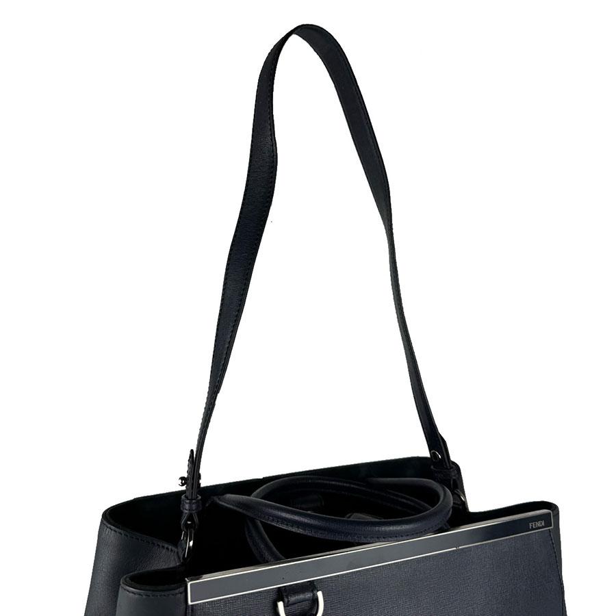 フェンディ トゥージュール レザー トート ショルダーバッグ ビジネスバッグ 黒 FENDI（フェンディ） ハンドバッグ ショルダーバッグ トゥージュール