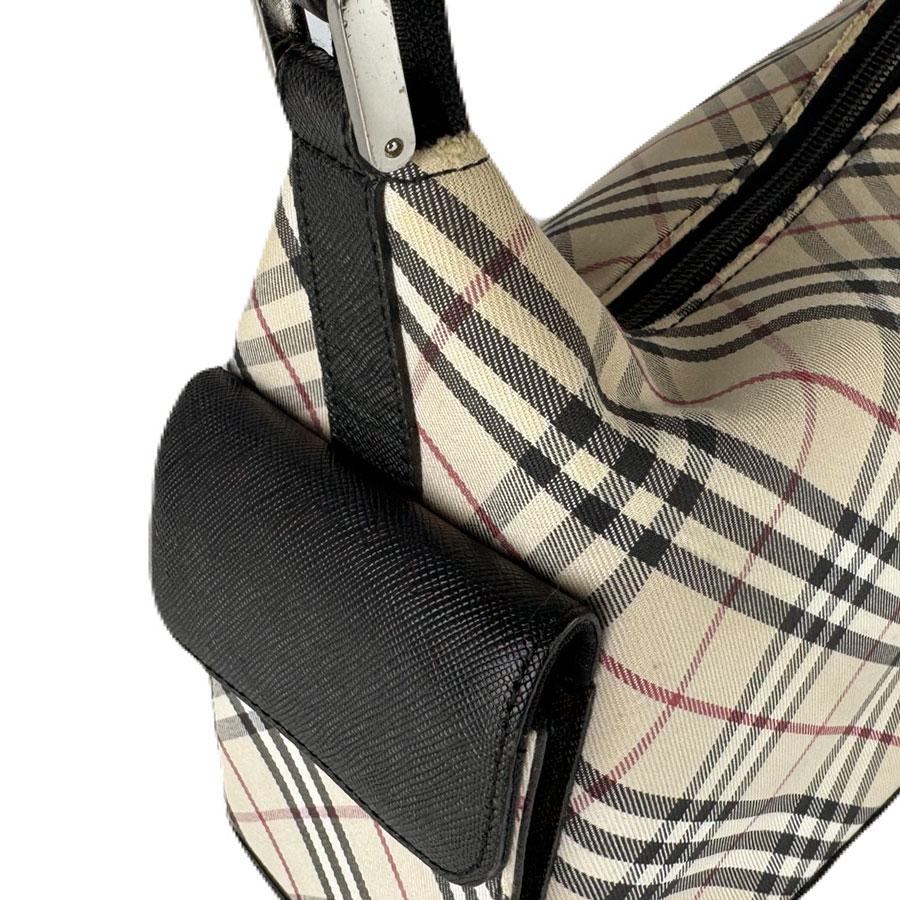 バーバリー BURBERRY ショルダーバッグ ナイロンキャンバス/レザー ベージュ×ブラック レディース 送料無料【中古】 z8742 BURBERRY（バーバリー） ショルダーバッグ ナイロンキャンバス/レザー