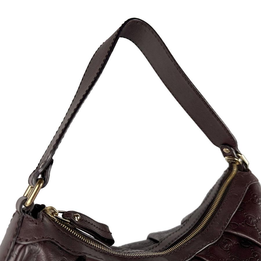 GUCCI（グッチ） ショルダーバッグ グッチシマ レザー ダークブラウン