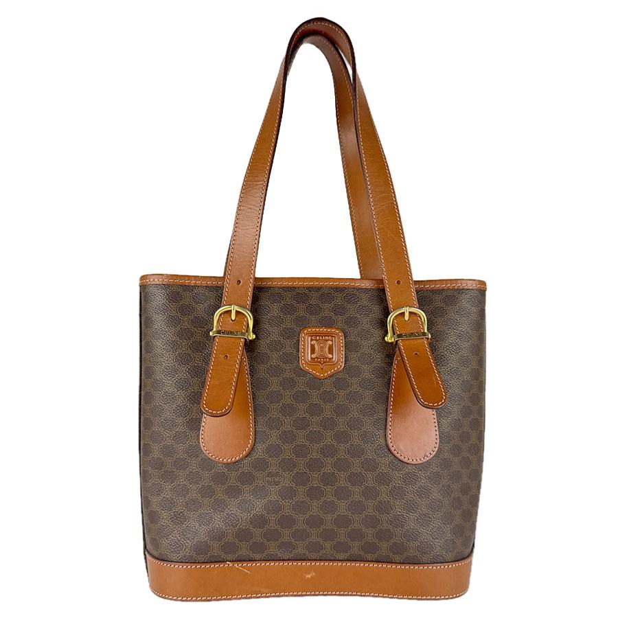 CELINE（セリーヌ） ショルダーバッグ マカダム PVC/レザー ブラウン