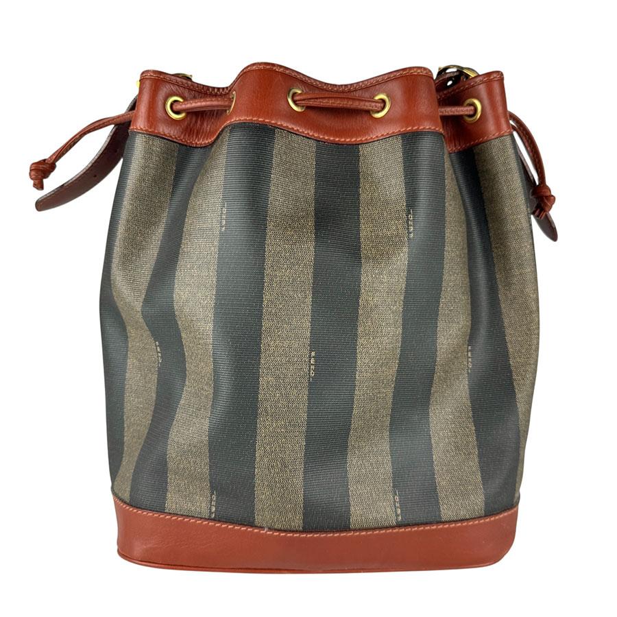 FENDI フェンディ　ペカン柄　ショルダー2wayバッグ FENDI（フェンディ） ショルダーバッグ ペカン PVC/レザー ブラウン