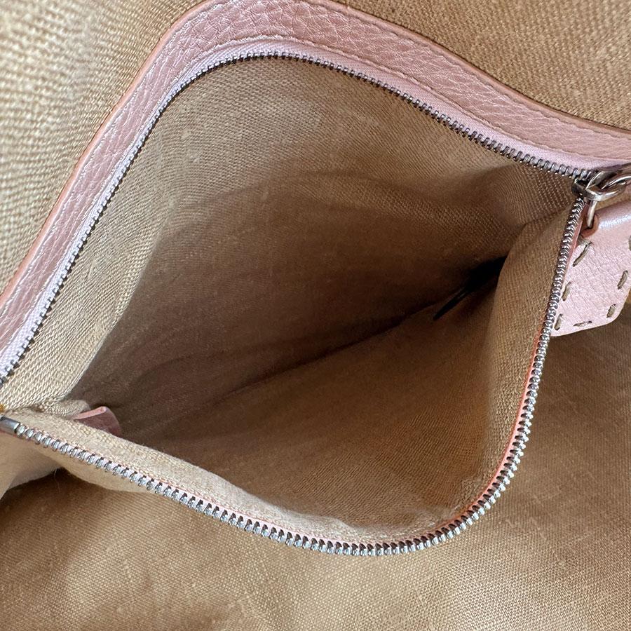 FENDI（フェンディ） ハンドバッグ レザー メタリックピンク