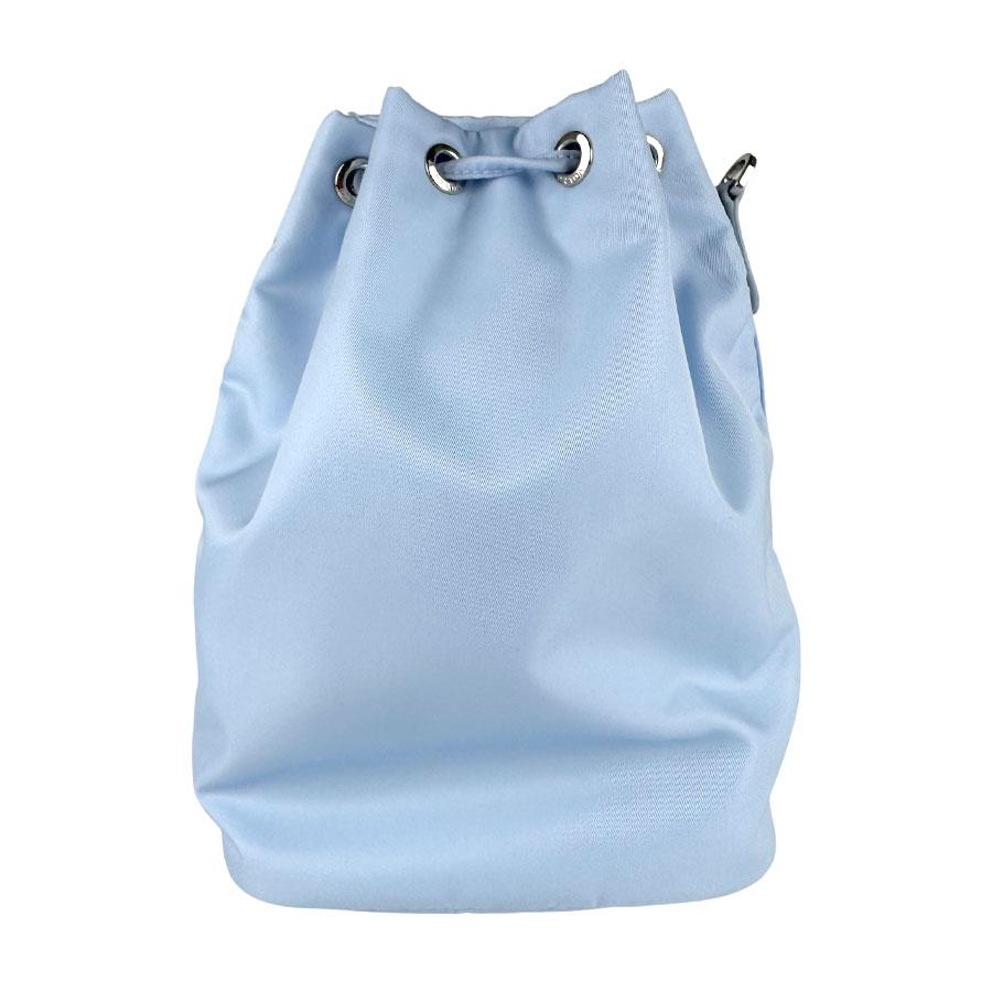 PRADA Re nylon ライトブルー 巾着ポーチ PRADA（プラダ） ハンドバッグ 巾着バッグ Re-Nylon ポーチ ナイロン