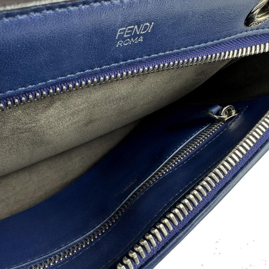 FENDI（フェンディ） ショルダーバッグ ドットコム レザー ネイビー