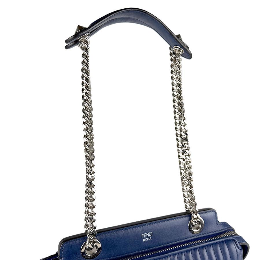 FENDI（フェンディ） ショルダーバッグ ドットコム レザー ネイビー