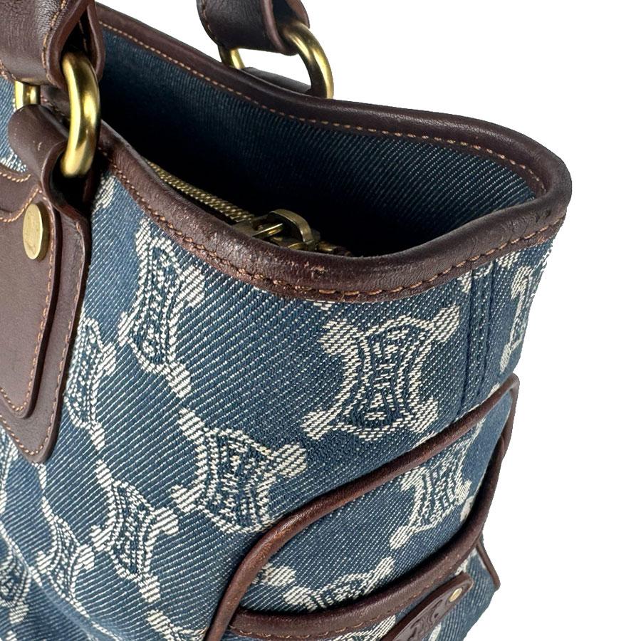 CELINE ブギーバッグ デニム レザー ハンドバッグ 美品 CELINE（セリーヌ） ハンドバッグ ブギーバッグ デニム/レザー