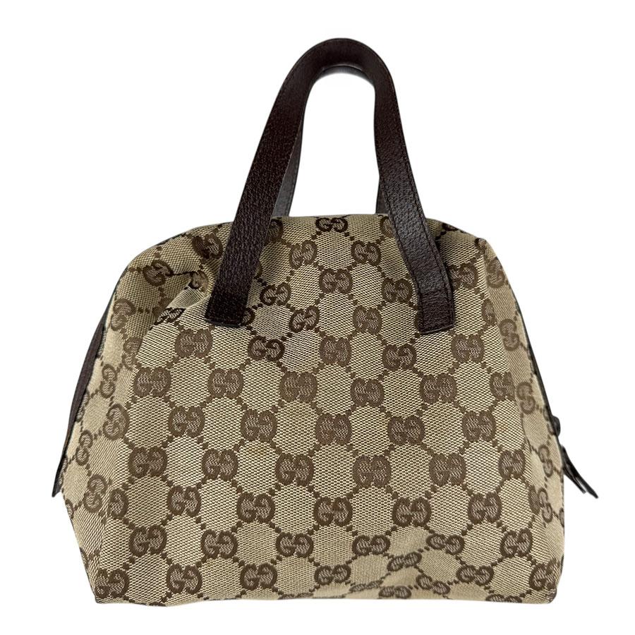 GUCCI（グッチ） ハンドバッグ GGキャンバス/レザー ブラウン