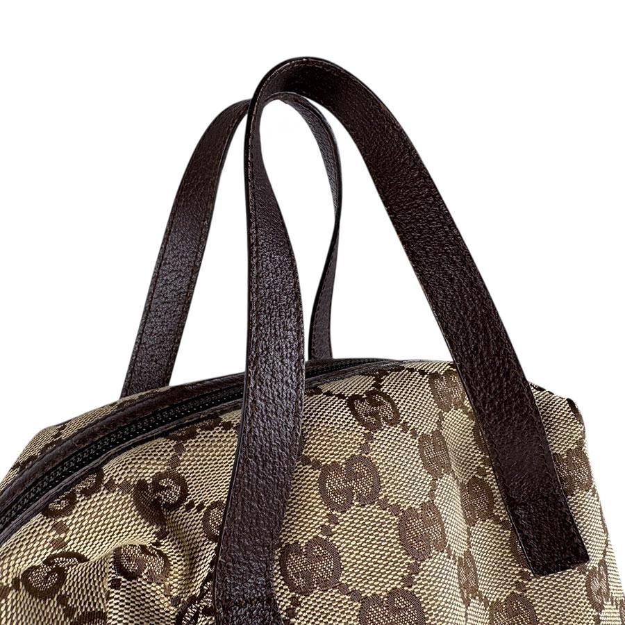 GUCCI（グッチ） ハンドバッグ GGキャンバス/レザー ブラウン