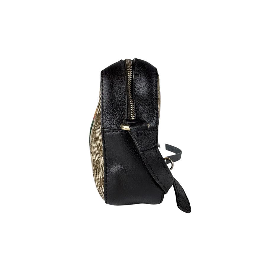 GUCCI ショルダーバッグ　ビー GUCCI（グッチ） ショルダーバッグ Bee GGキャンバス/レザー ブラウン