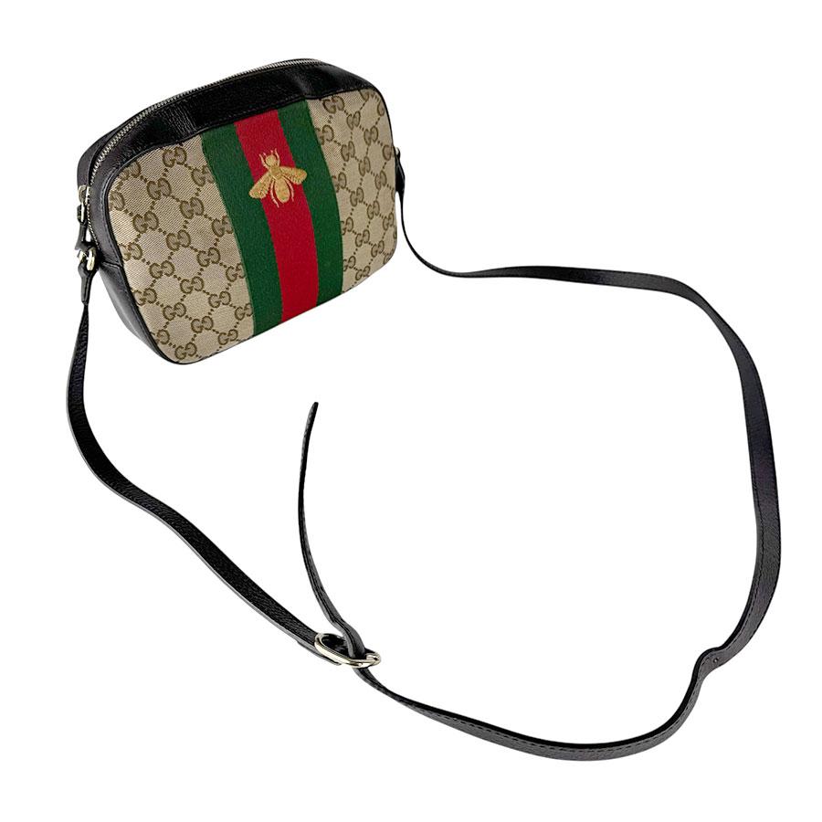 GUCCI（グッチ） ショルダーバッグ Bee GGキャンバス/レザー ブラウン 