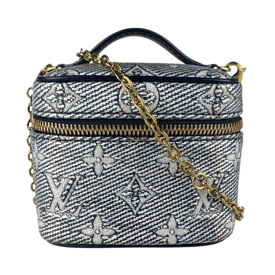 ルイ ヴィトン LOUIS VUITTON ショルダーバッグ モノグラム ラミネーテッドジャカード マイクロ ヴァニティ PVCコーティングキャンバス ネイビー レディース M82467 送料無料【中古】 z9063 LOUIS VUITTON（ルイ・ヴィトン） ルイ ヴィトン ショルダーバッグ