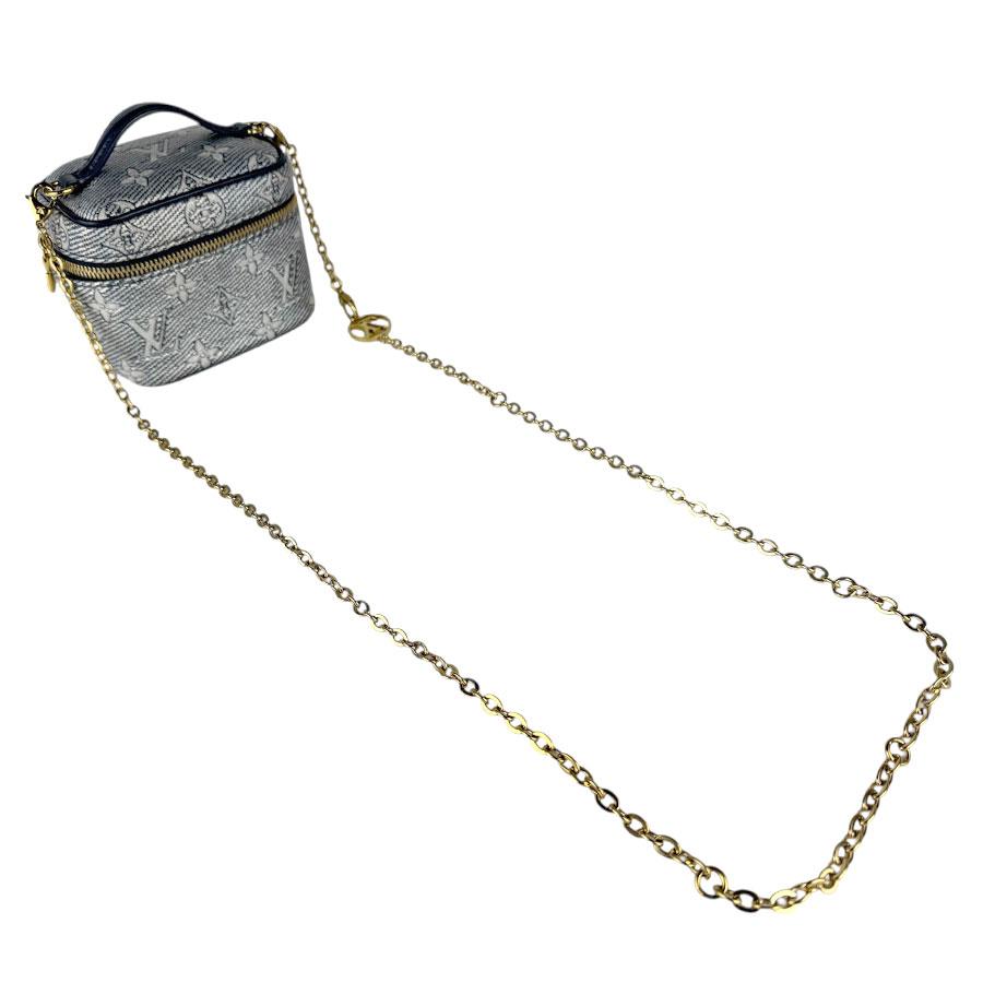 ルイ ヴィトン LOUIS VUITTON ショルダーバッグ モノグラム ラミネーテッドジャカード マイクロ ヴァニティ PVCコーティングキャンバス ネイビー レディース M82467 送料無料【中古】 z9063 LOUIS VUITTON（ルイ・ヴィトン） ルイ ヴィトン ショルダーバッグ