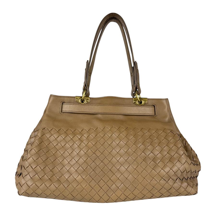 ボッテガヴェネタ BOTTEGAVENETA ハンドバッグ イントレチャート レザー ブラウン