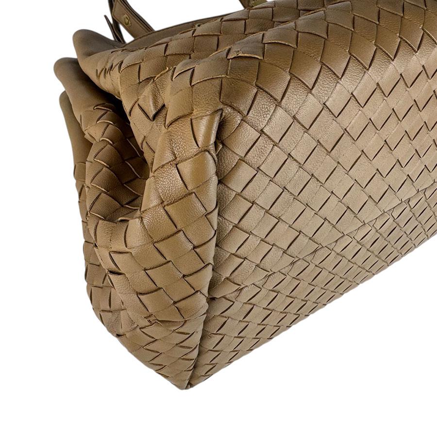 ボッテガヴェネタ BOTTEGAVENETA ハンドバッグ イントレチャート レザー ブラウン