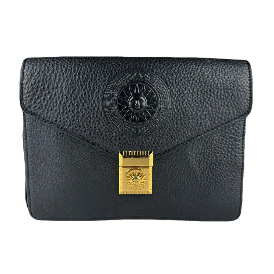 ヴェルサーチ VERSACE クラッチバッグ メデューサ レザー ブラック