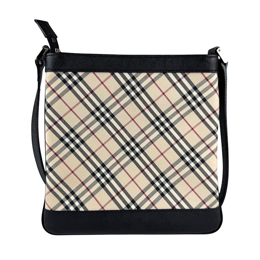 バーバリー BURBERRY ショルダーバッグ ナイロンキャンバス/レザー ベージュ/ブラック レディース 送料無料【中古】 z9098 BURBERRY（バーバリー） ショルダーバッグ ナイロンキャンバス/レザー