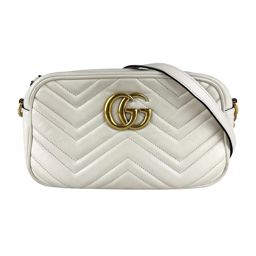 GUCCI　グッチ　ショルダーバッグ　アイボリー GUCCI（グッチ） ショルダーバッグ レザー アイボリー : ブランド