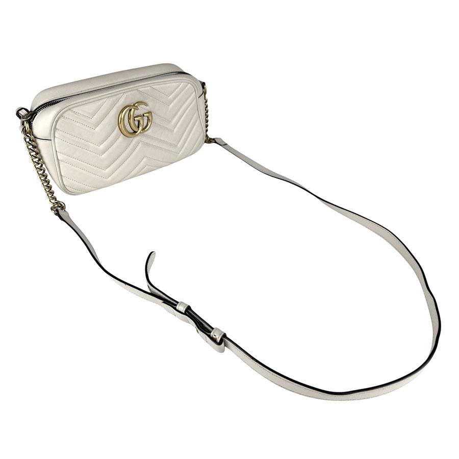 GUCCI（グッチ） ショルダーバッグ レザー アイボリー : ブランド