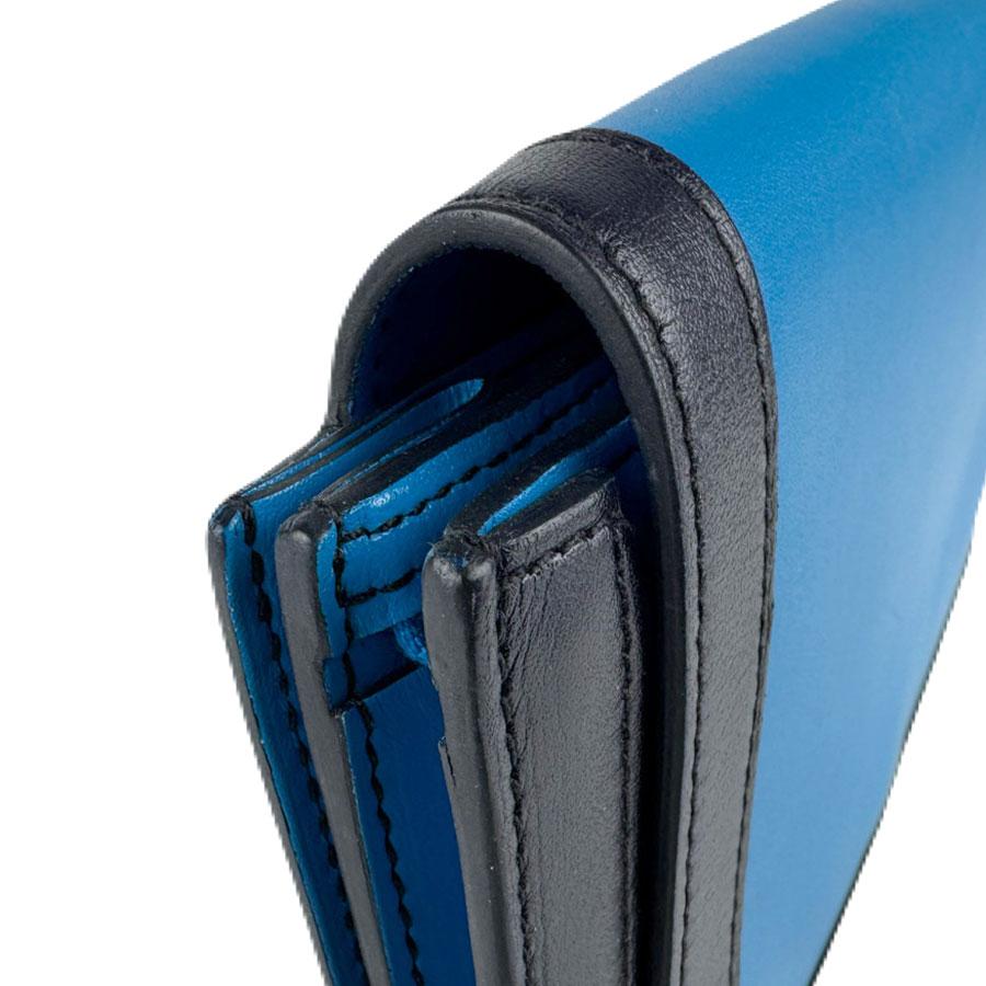 エルメス HERMES 長財布 カマイユ コンバインロング/タデラクト ブルーザンジバル/ブラック/オレンジポピー ユニセックス 送料無料【中古】 z9114 HERMES（エルメス） 長財布 カマイユ コンバインロング/タデラクト
