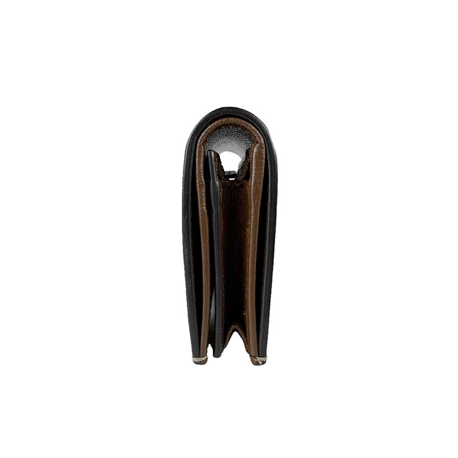 グッチ GUCCI 二つ折り長財布 GGスプリームキャンバス ブラウン/ダークレッド レディース 648848 送料無料【中古】 z9129 GUCCI（グッチ） 二つ折り長財布 GGスプリームキャンバス ブラウン