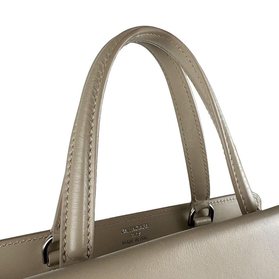 バレンシアガ BALENCIAGA ハンドバッグ ショルダーバッグ マネー スモール トートバッグ レザー グレージュ