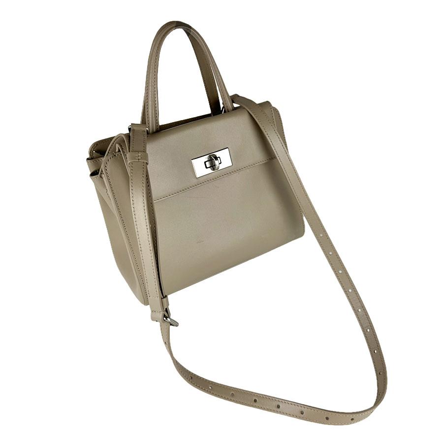 バレンシアガ BALENCIAGA ハンドバッグ ショルダーバッグ マネー スモール トートバッグ レザー グレージュ