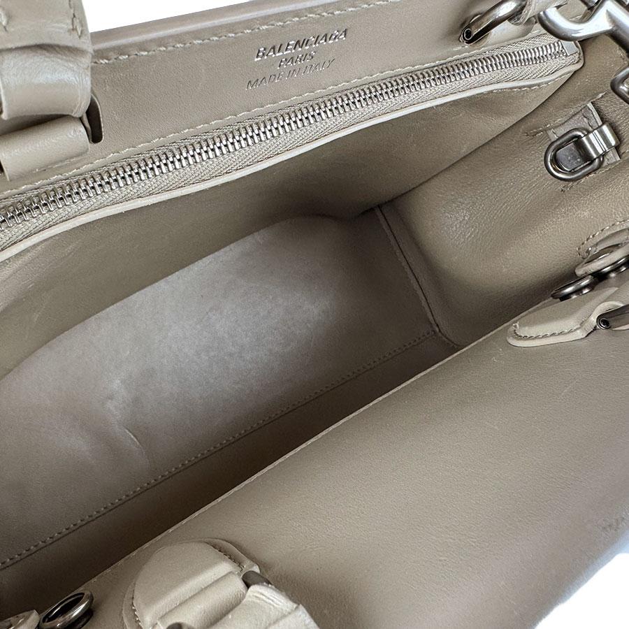 バレンシアガ BALENCIAGA ハンドバッグ ショルダーバッグ マネー スモール トートバッグ レザー グレージュ